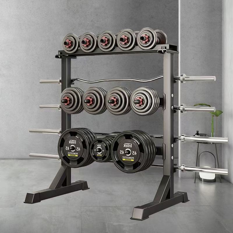Dumbbell Set - Stalen trainingsbank en -rek, opbergruimte voor