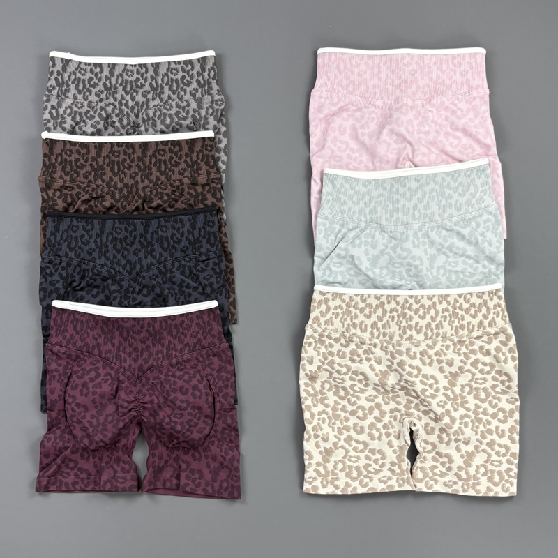 Yoga Mat - HISTELLO Gymshorts Luipaardprint Dames Naadloze Yogabroek