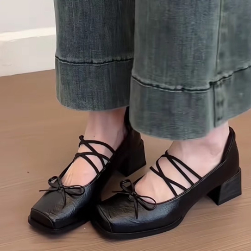 Resistance Band - Enkele schoenen Mode Nieuwe vierkante neus