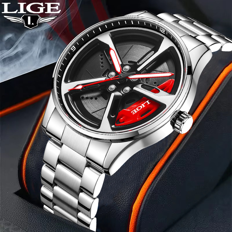 Resistance Band - LIGE Unieke Creatieve Quartz Herenhorloge Stalen